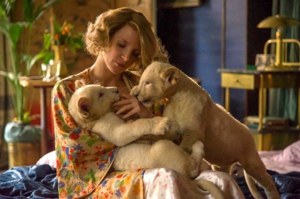 Critique la femme du gardien de zoo ; Jessica Chastain