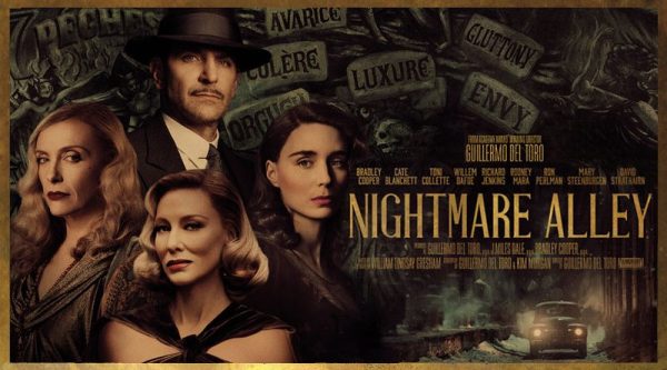 Nightmare Alley critiques; avis Nightmare Alley; Guillermo Del toro; Bradley Cooper; Ronney Mara;Cate Blanchett; illem Dafoe;Ron Perlman;Mary Stenburgen;Toni Colette;horreur;thriller psychologique