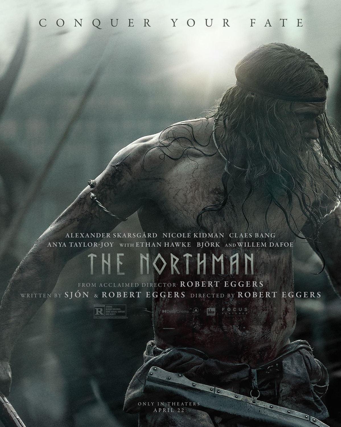 The Northman avis; Robert Eggers; Bjork; Ethan Hawke; Nicole Kidman;Alexander Skarsgard; Anya Taylor-Joy;vikings;violence;action